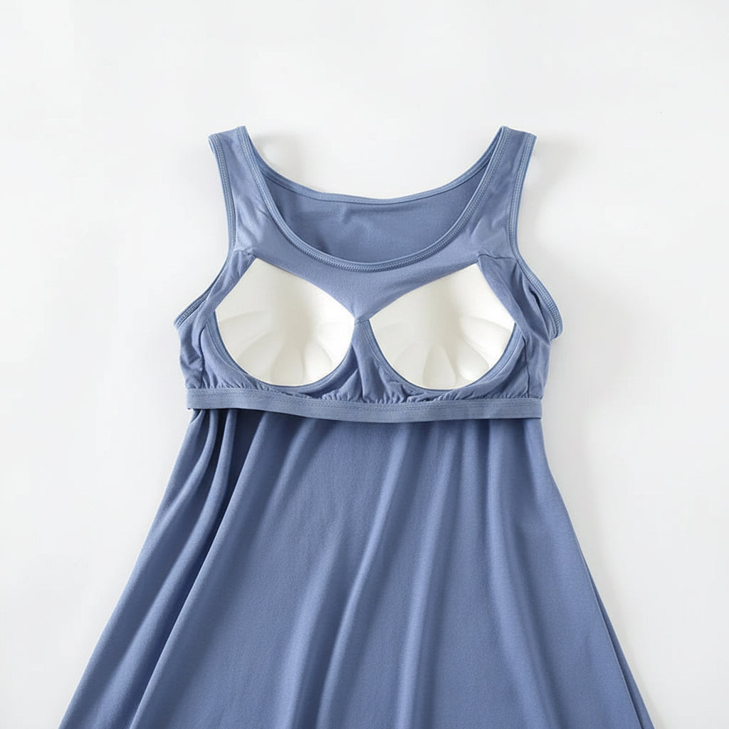 Pyjama-Set mit integriertem BH, T-Shirt und Shorts