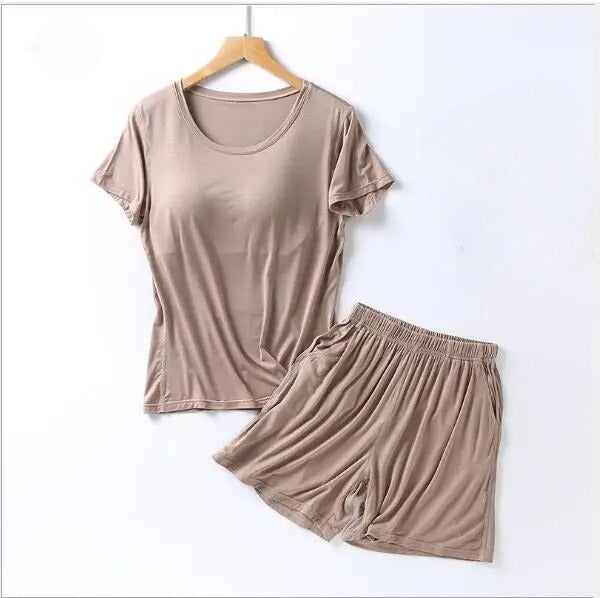 Pajama set with Built in Bra Plus size available