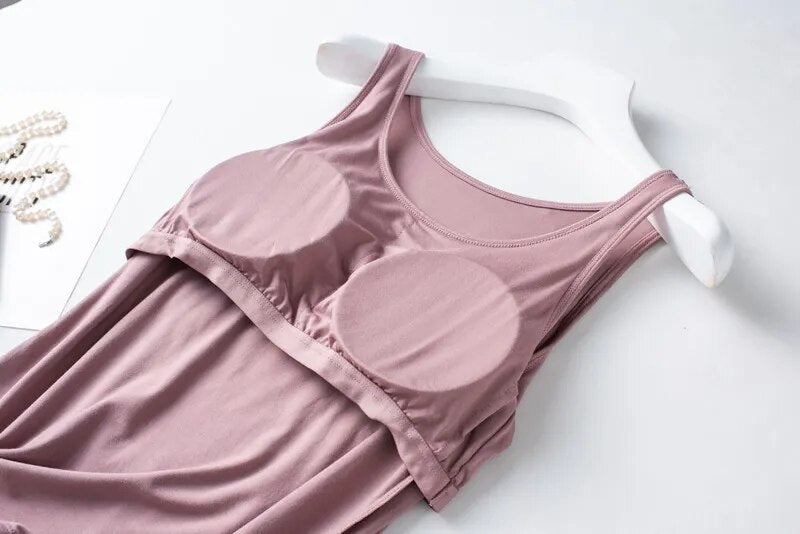 Regal-BH, zweiteiliger Pyjama, Loungewear, herausnehmbare BH-Körbchen, Tanktop und Shorts, Übergrößen erhältlich