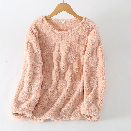 Pyjama-Oberteil mit integriertem BH, Nachtwäsche-Loungewear-Set mit Brustpolster, Übergröße erhältlich