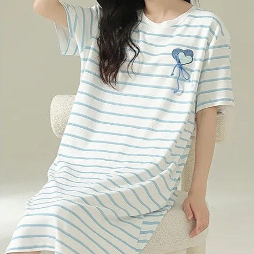 Womens Sleepwear Button Down Nightgown Long Sleeve Nightshirt