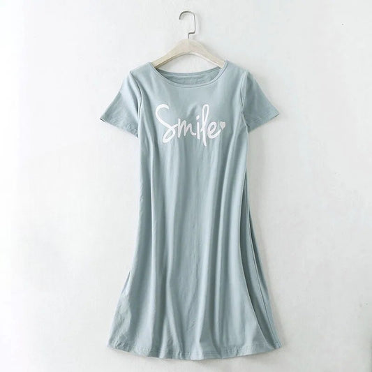 Nachthemden mit BH-Unterstützung Nighty Integrierter BH Smile Cotton