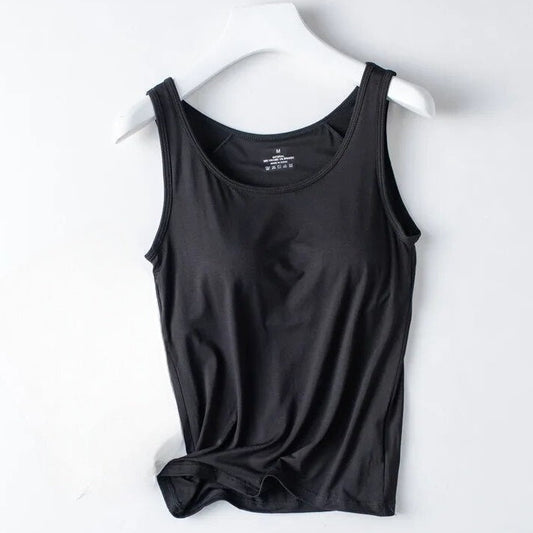 Shelf Bra Tank Top Plus size available with Removable cups
