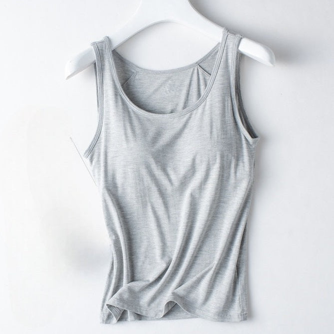 Shelf Bra Tank Top Plus size available with Removable cups