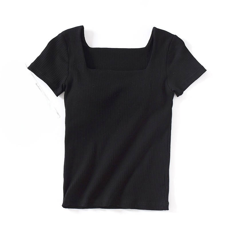 Square Neck Built in Bra Tshirt