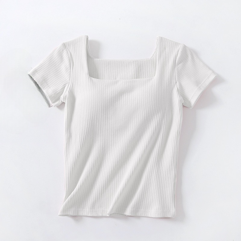 Square Neck Built in Bra Tshirt