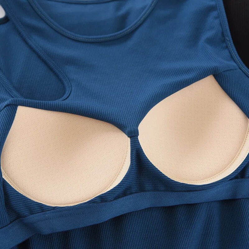 Sleek Crop Top with Built-In Bra