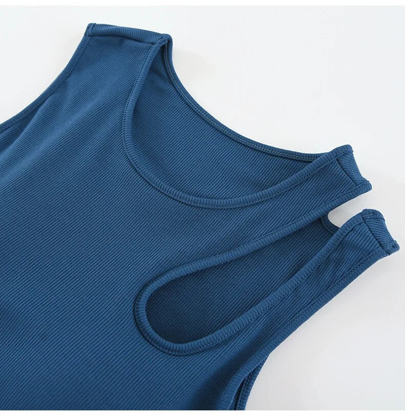 Sleek Crop Top with Built-In Bra