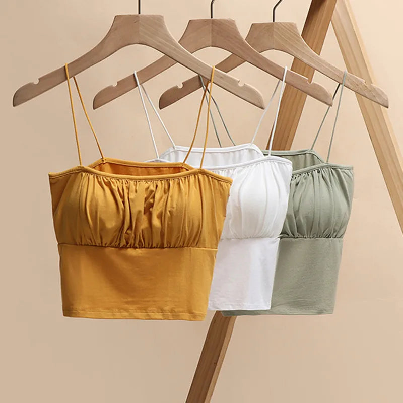 Cami-Tanktop mit integriertem BH, Camsiole-Unterhemd