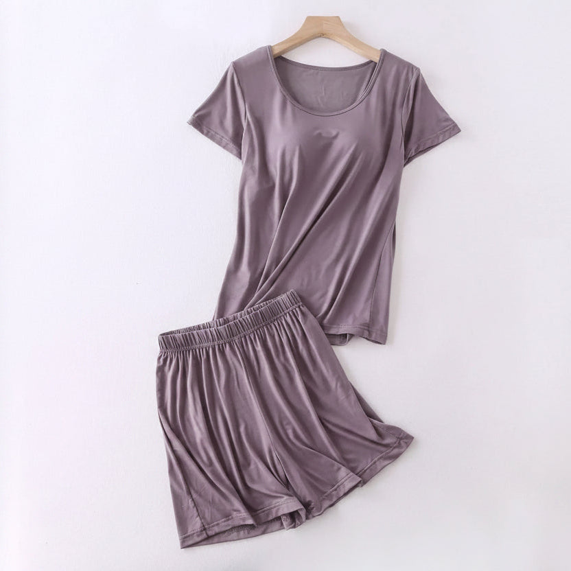 Pyjama set with Inbuilt Bra T-Shirt and Shorts