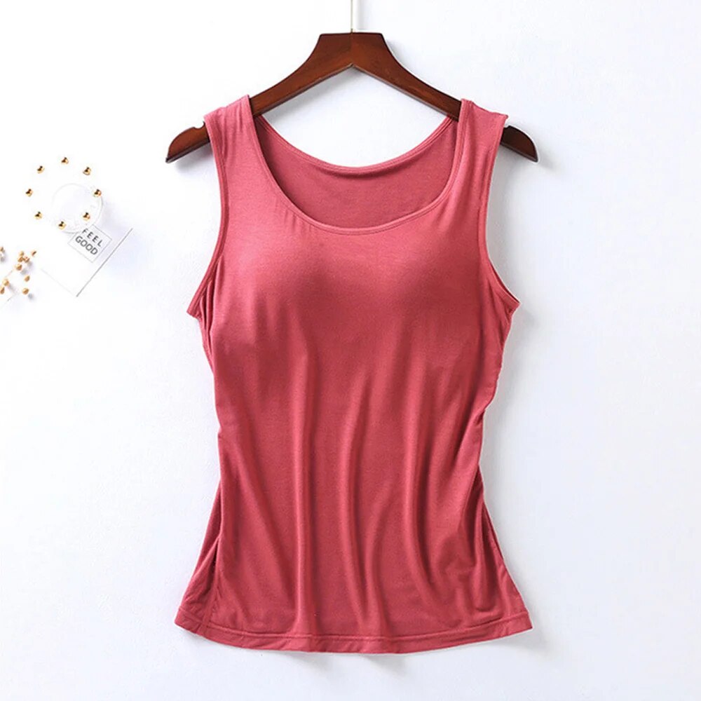 Tank Top with Built In Bra Plus size available Summer Colours – Undo ...