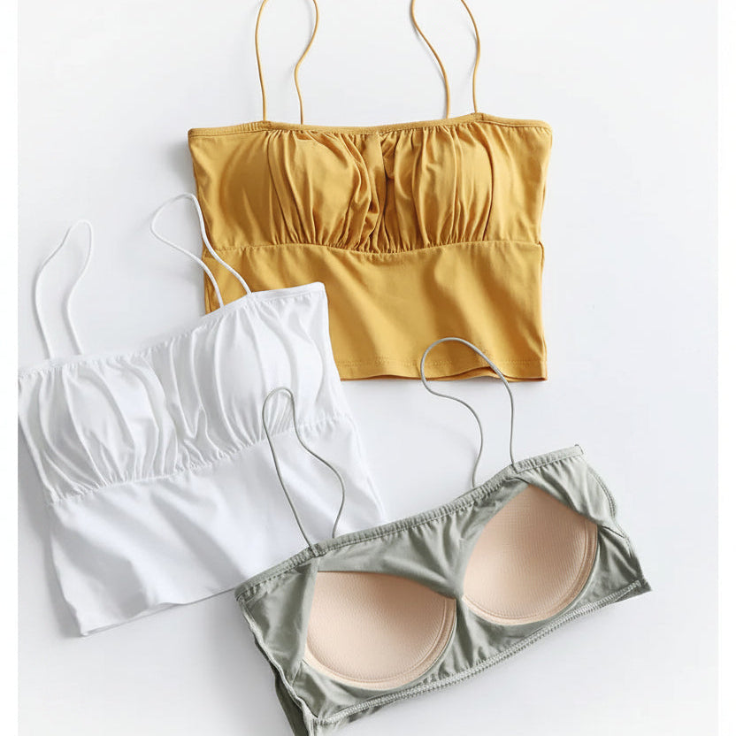 Cami-Tanktop mit integriertem BH, Camsiole-Unterhemd