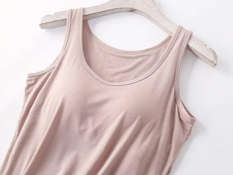 Built In Bra Tank Top Soft and Lightweight