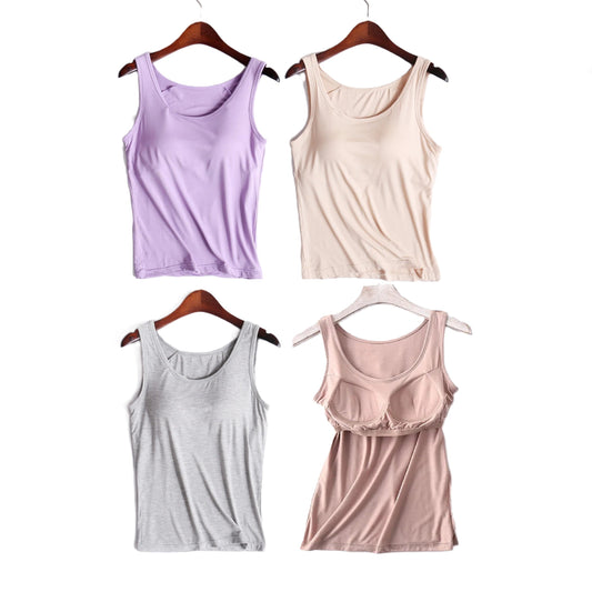 Built In Bra Tank Top Soft and Lightweight