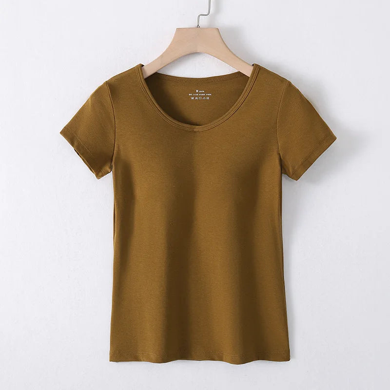 T-Shirt mit integrierter BH-Polsterung, Übergröße erhältlich