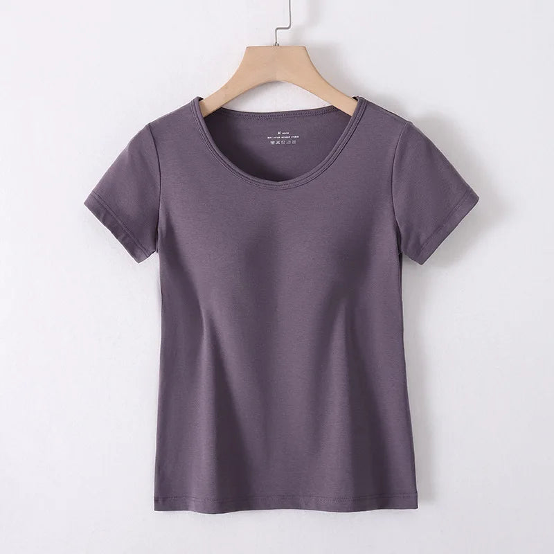 T-Shirt mit integrierter BH-Polsterung, Übergröße erhältlich
