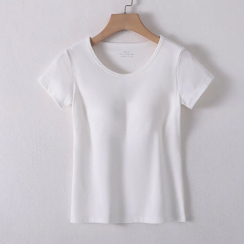 T-Shirt mit integrierter BH-Polsterung, Übergröße erhältlich