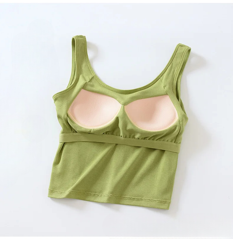 Cami-Tanktop mit integriertem BH, Camsiole-Unterhemd