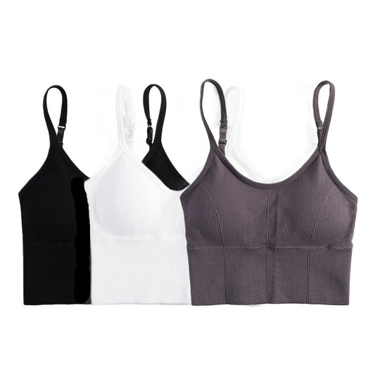 3 x Pack Crop Top Sports Bra with Straps Teens and Petite sizes - Free size