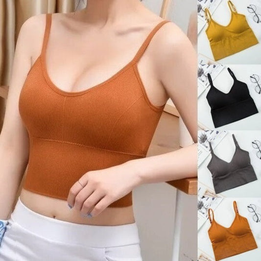 Crop Top Sports Bra with Straps