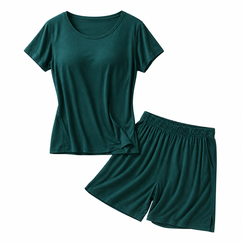 Pyjama-Set mit integriertem BH. Übergrößen erhältlich 