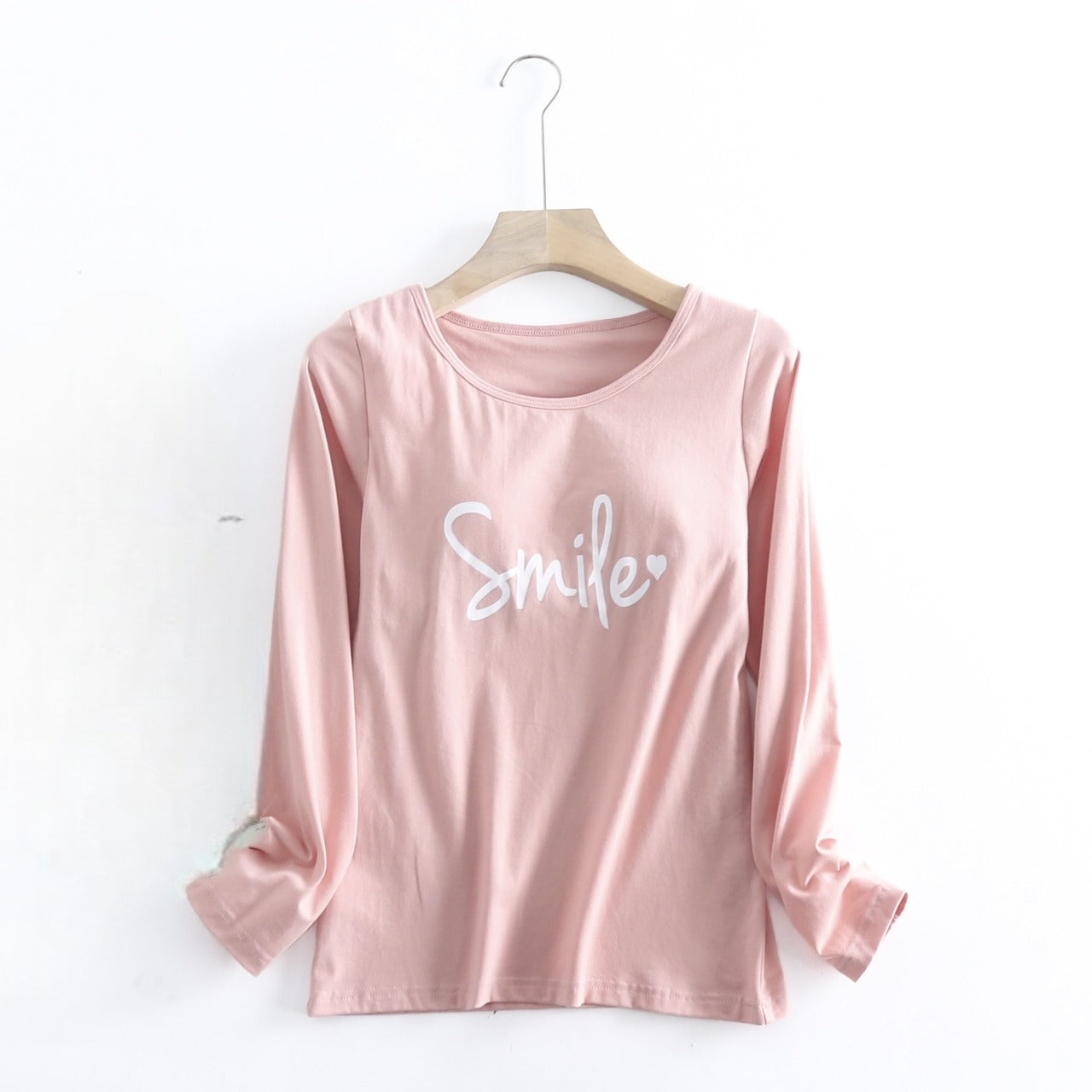 Langärmliges Top mit integriertem BH Cotton Smile