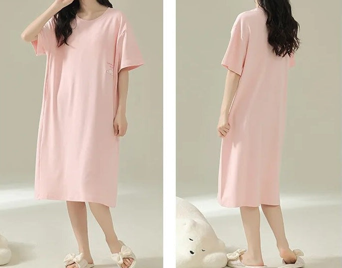 Nightie with Inbuilt Chest Pads Cute Designs Cotton Plus size available