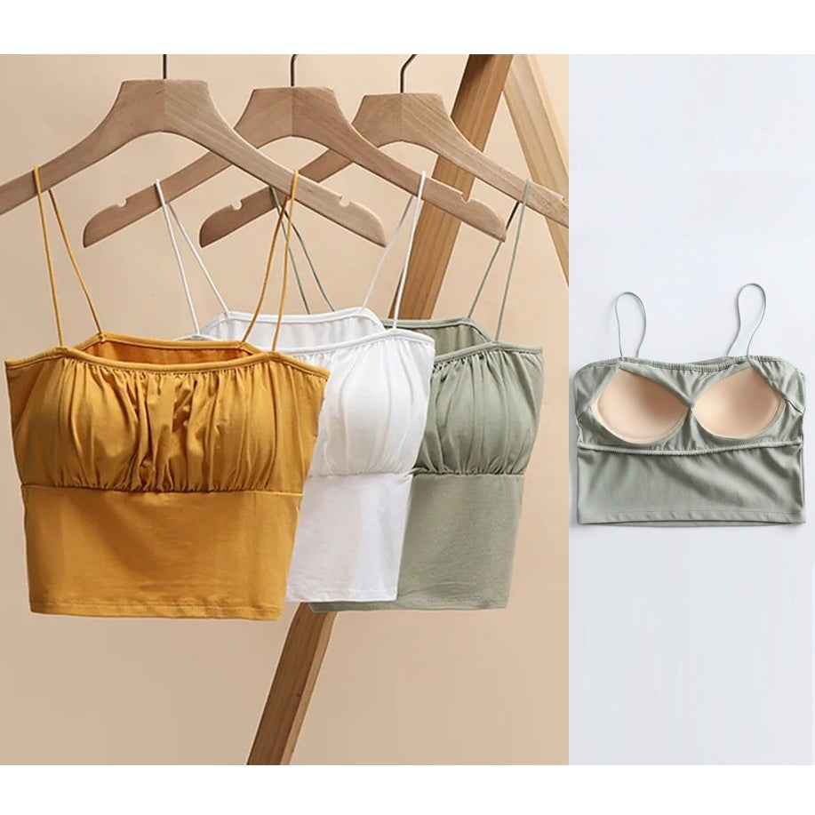 Cami-Tanktop mit integriertem BH, Camsiole-Unterhemd