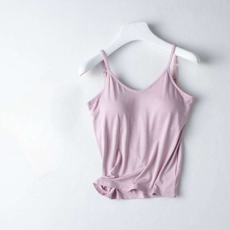 Shelf Bra Singlet Cami Camisole Top Removable Cups