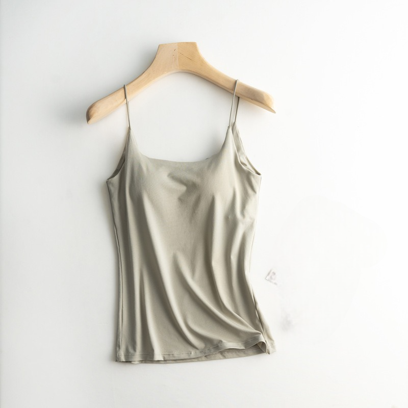 Cami-Tanktop mit integriertem BH, Camsiole-Unterhemd