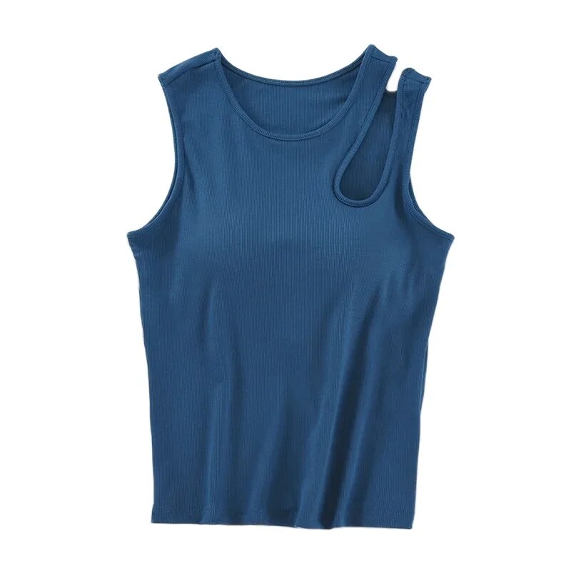 Sleek Crop Top with Built-In Bra